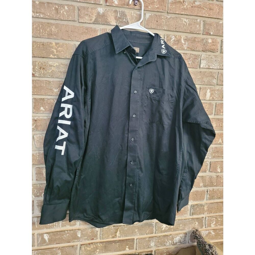 Ariat Team Logo Long Sleeve Button Down, Classic Fit, Mens Medium